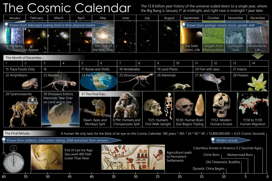La carte Calendrier cosmique
