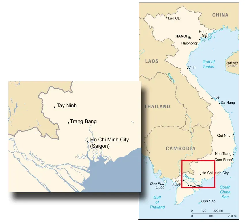 La carte Phan Thị Kim Phúc