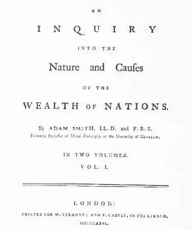 La carte Recherches sur la nature et les causes de la richesse des nations
