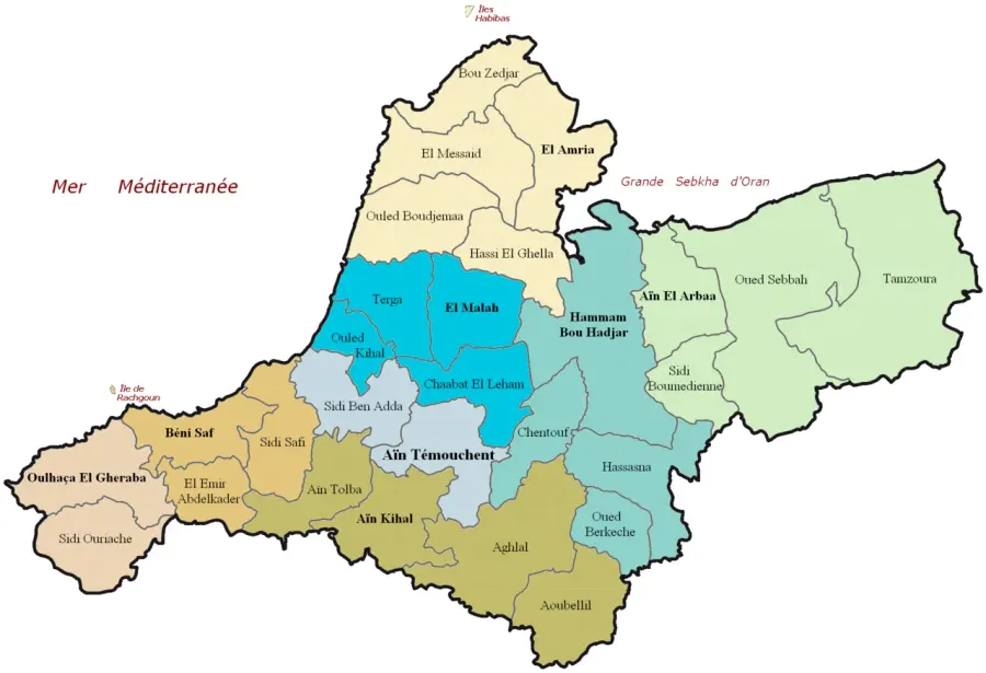 The Aïn Témouchent Province card