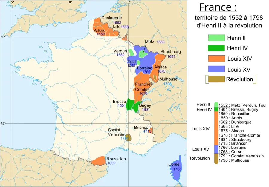 La carte Ancien Régime