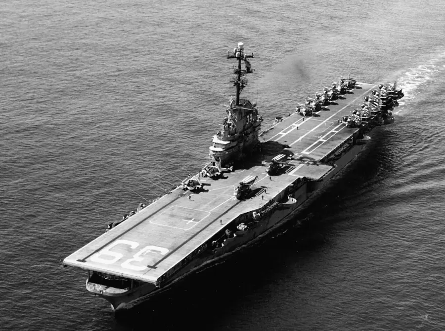 The USS Lake Champlain card