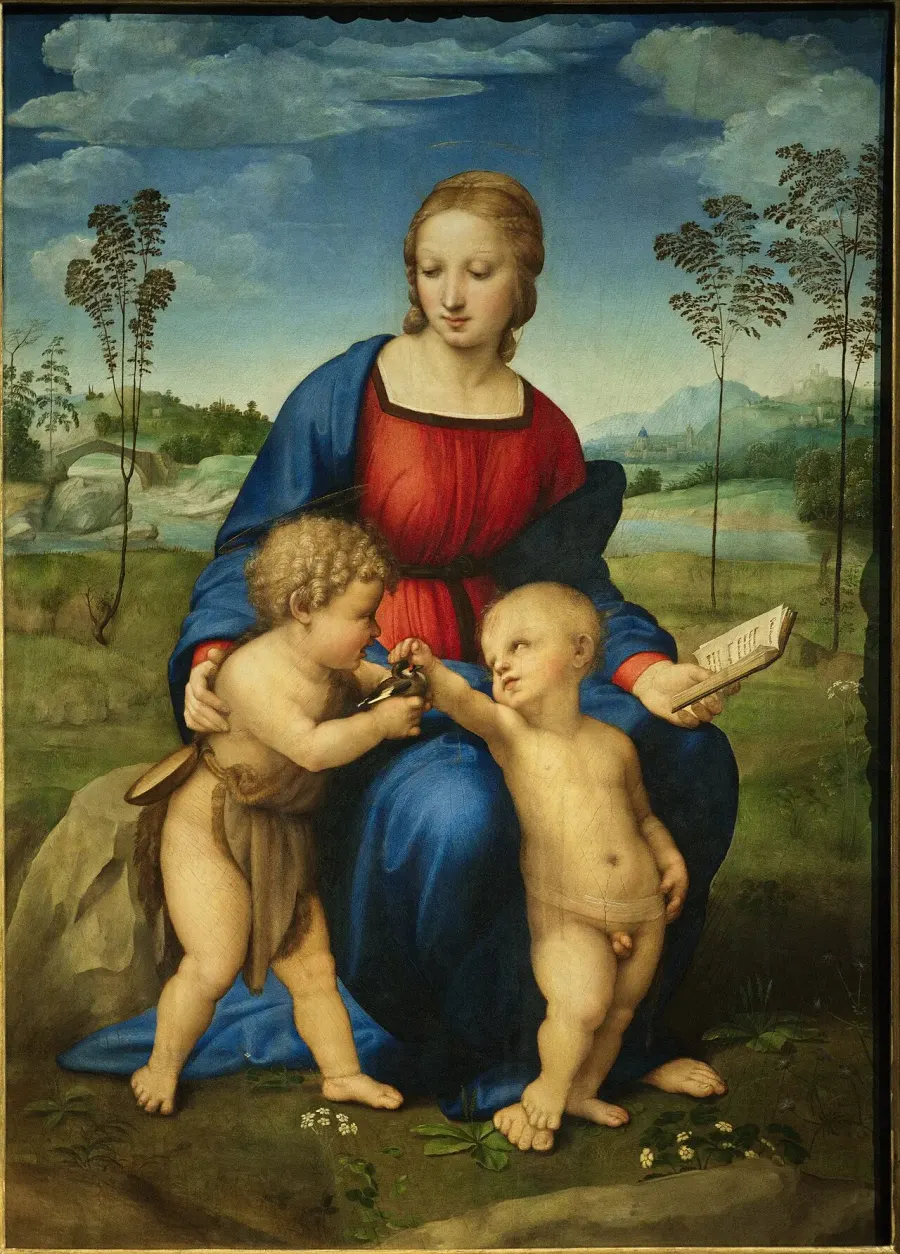 La carte La Vierge au chardonneret