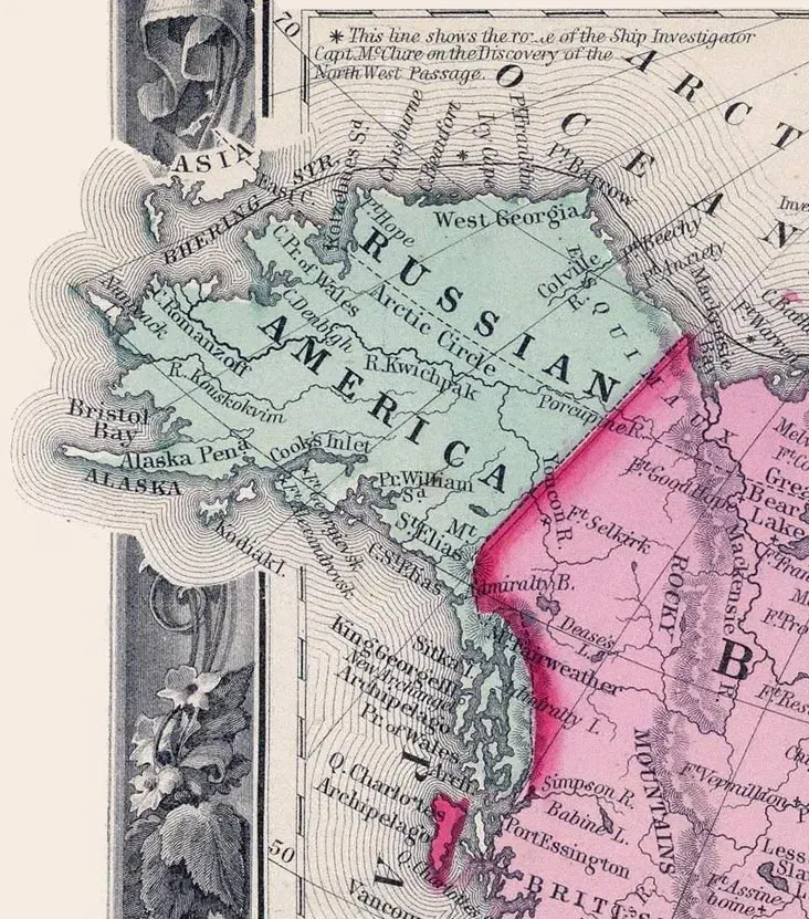 The Russian colonization of North America card
