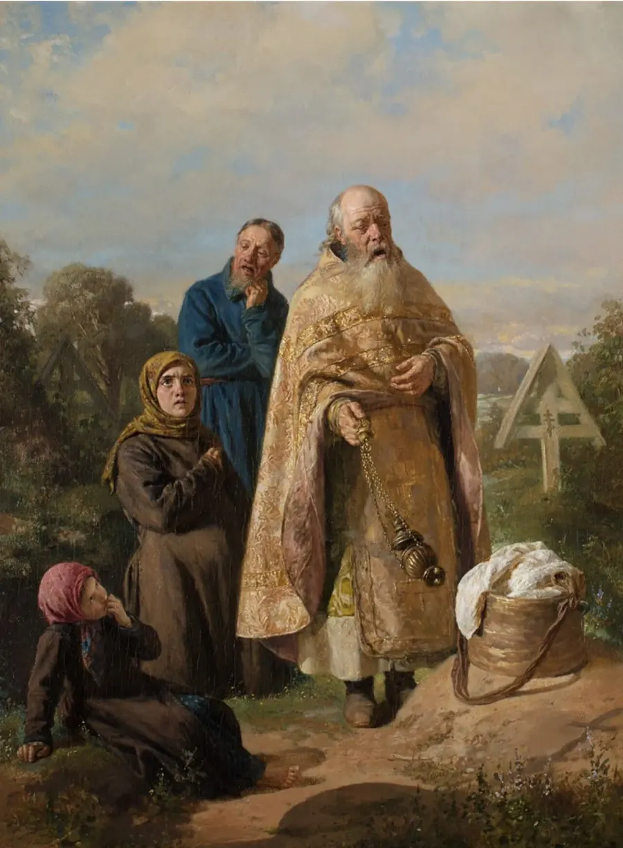 The Memorial service in the Eastern Orthodox Church card