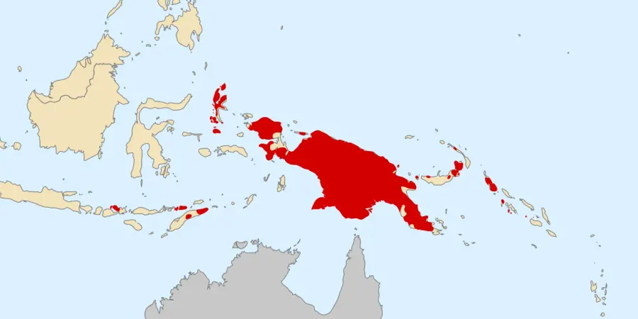 La carte Langues papoues