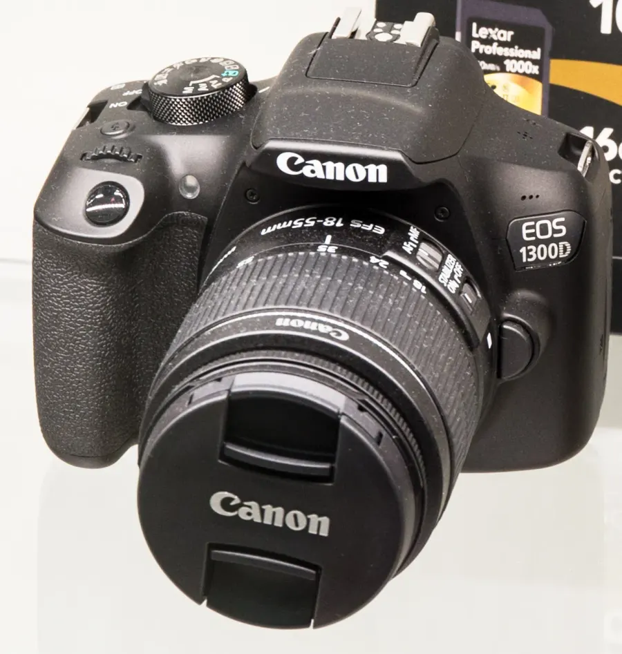 The Canon EOS 1300D card