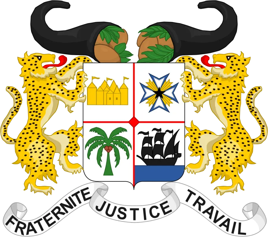 La carte Armoiries du Bénin