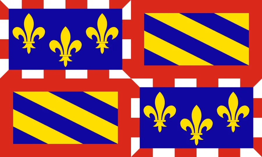 La carte Drapeau de la région Bourgogne
