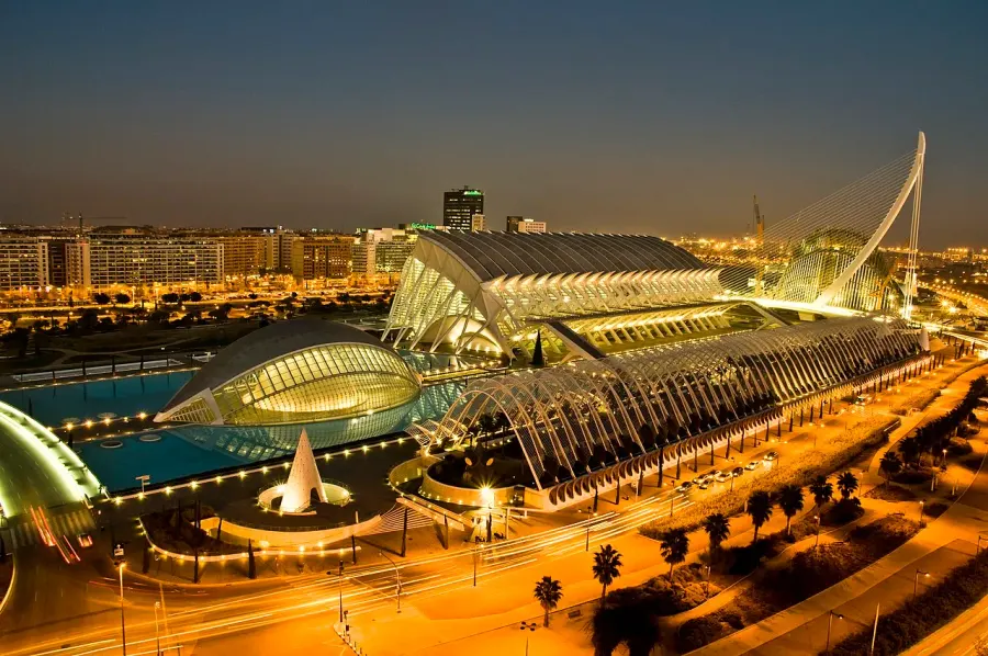 La carte Cité des arts et des sciences