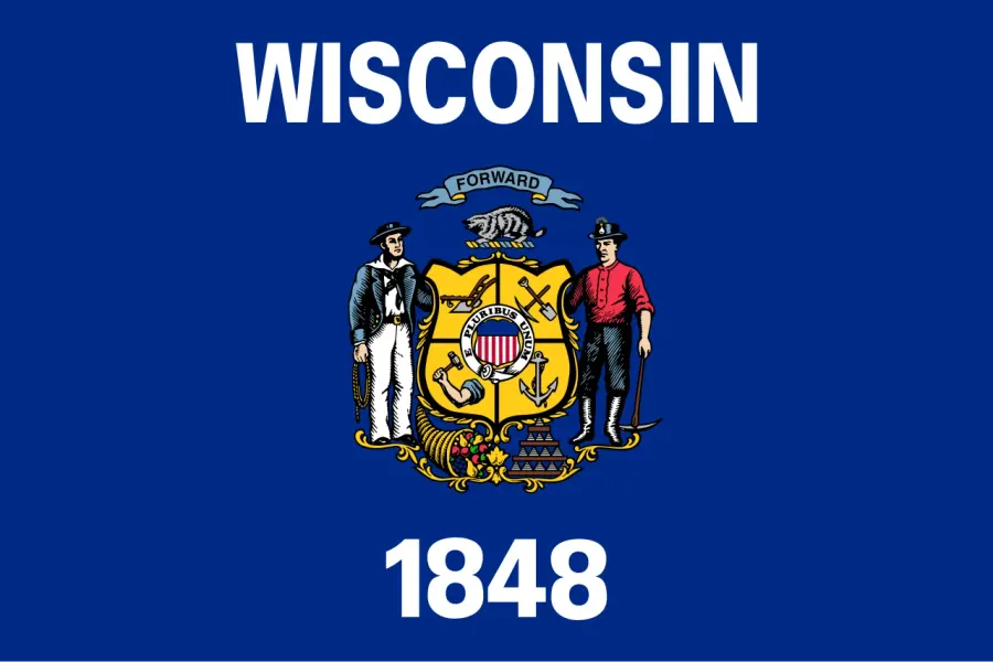 The Flag of Wisconsin card