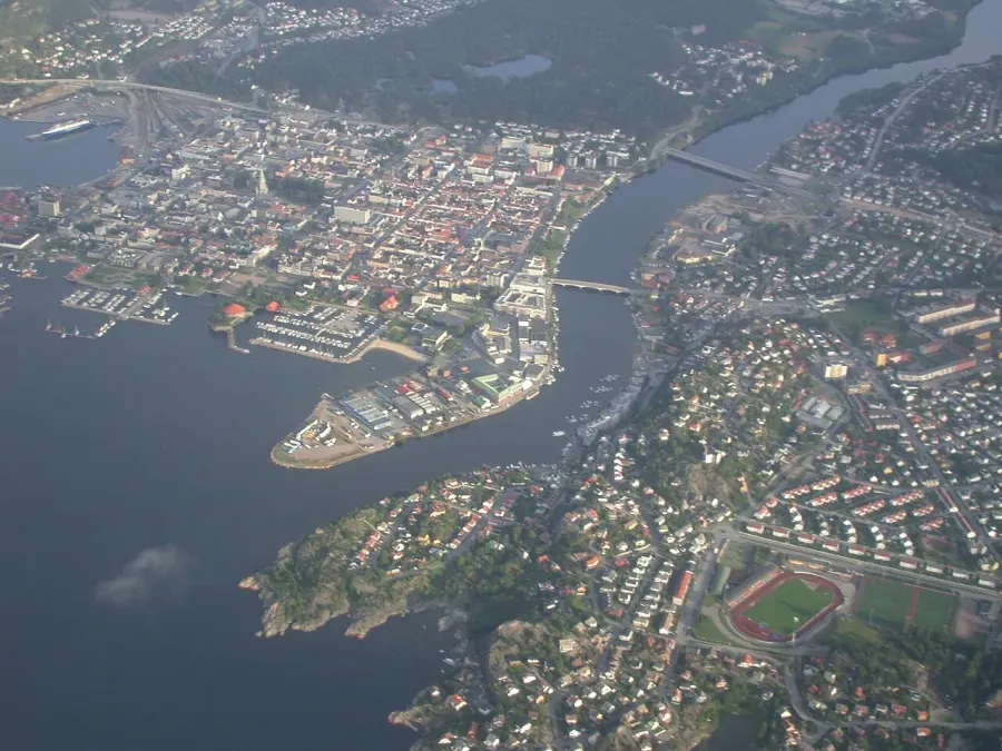 La carte Kristiansand
