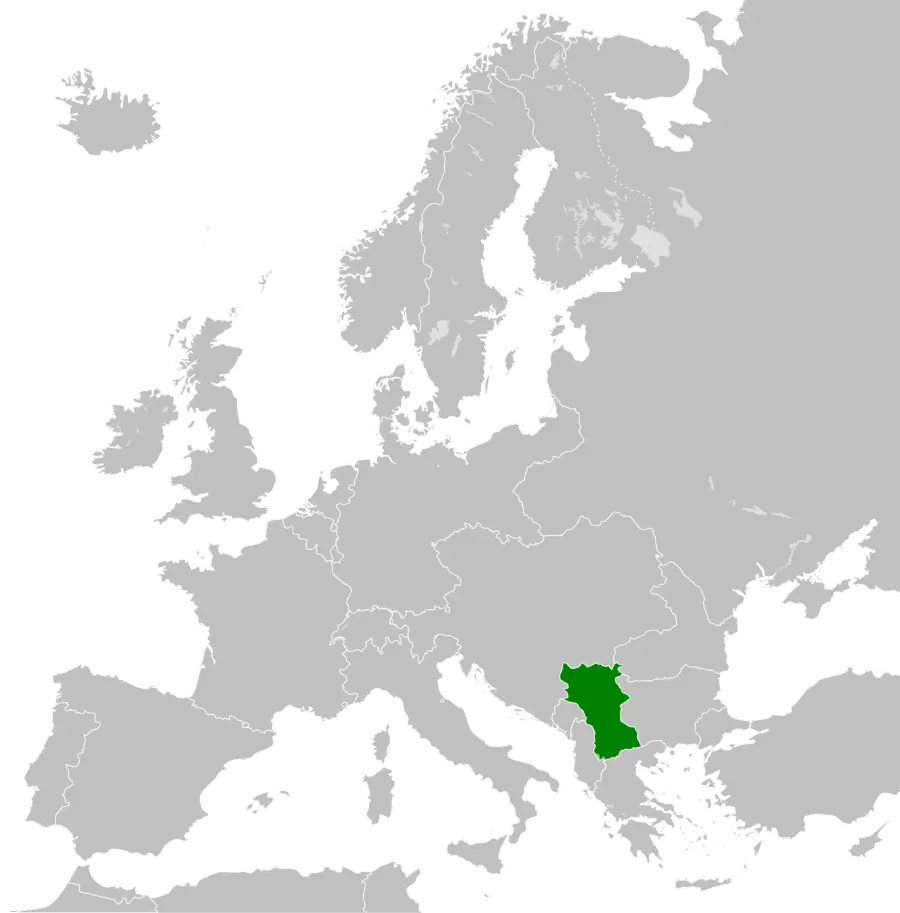 The Kingdom of Serbia card