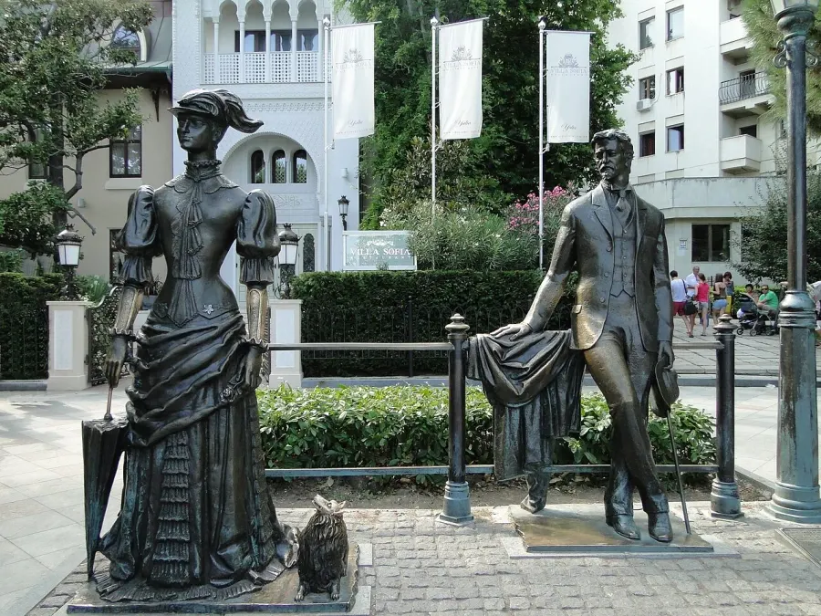 La carte La Dame au petit chien