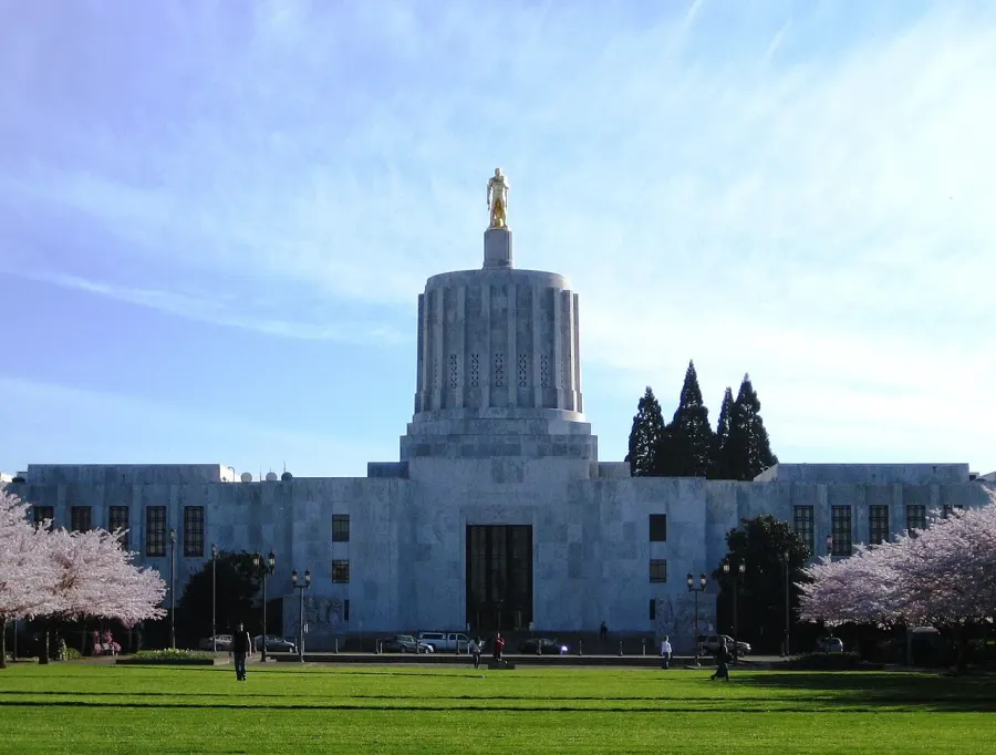 La carte Capitole de l'État de l'Oregon