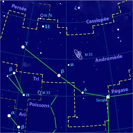 La carte 51 Andromedae