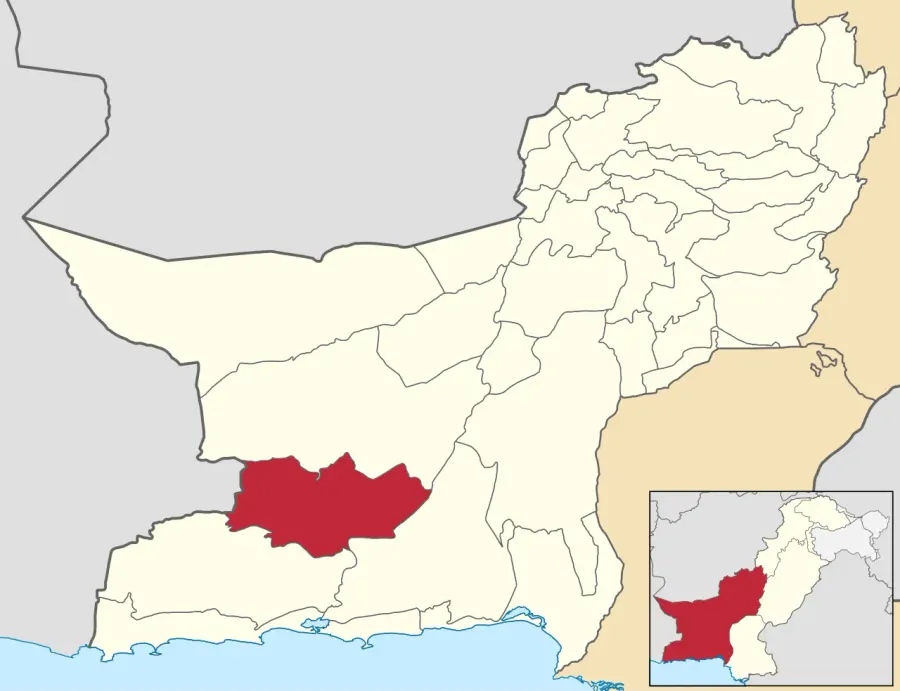 La carte District de Panjgur