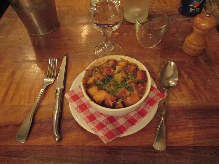 La carte Soupe à l'oignon
