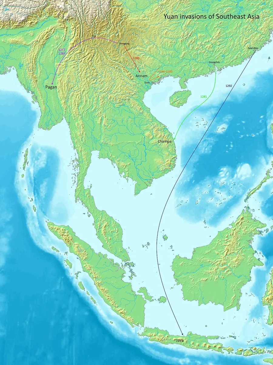 The Mongol invasions of Vietnam card