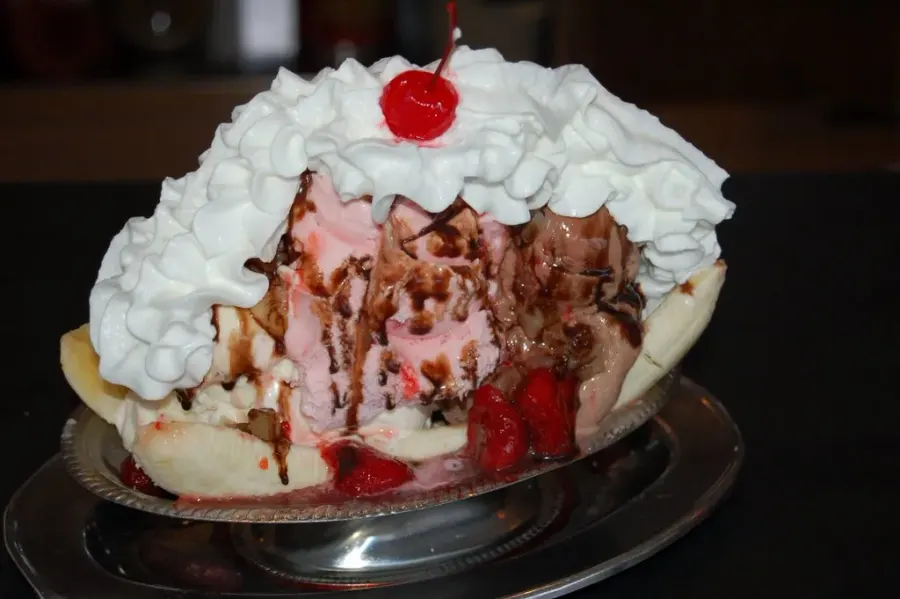 La carte Banana split