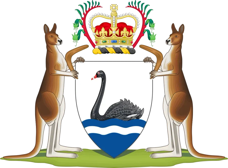La carte Armoiries de l'Australie-Occidentale
