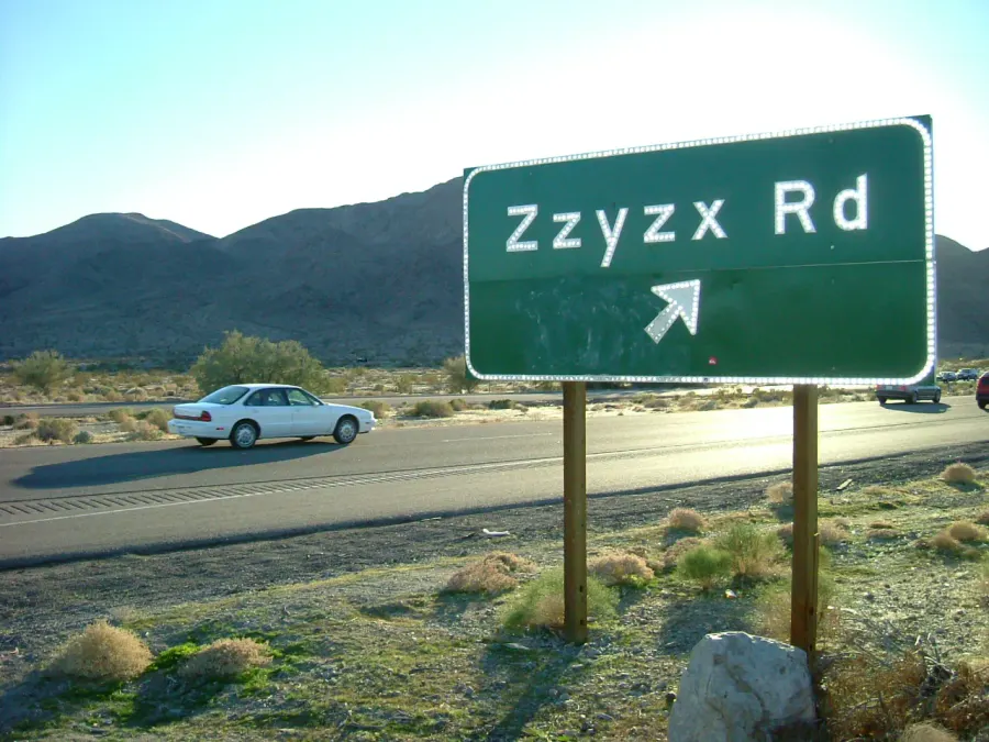 The Zzyzx, California card