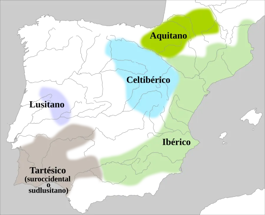 The Paleohispanic languages card