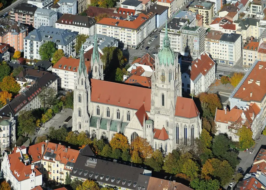 The St. Paul's Church, Munich card