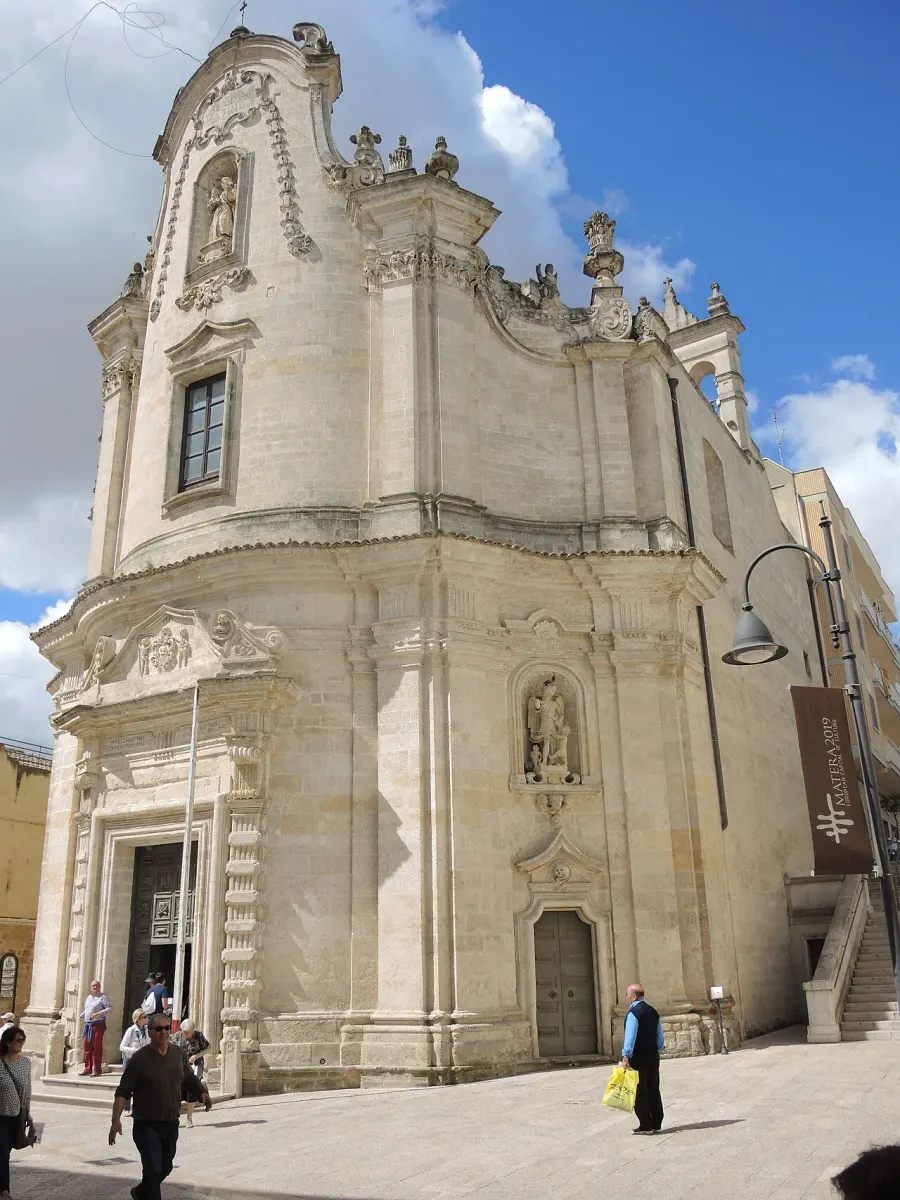 La carte Église du Purgatoire de Matera