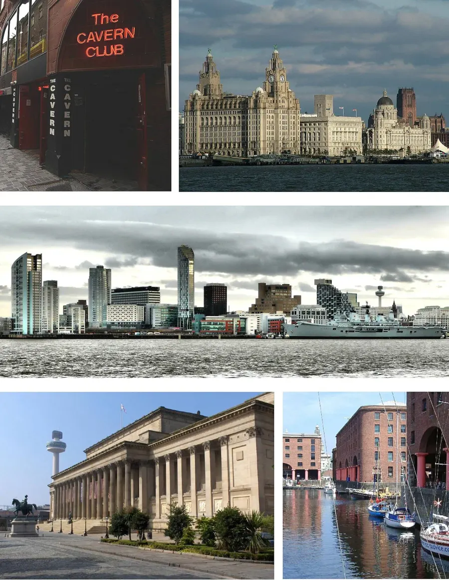 La carte Liverpool