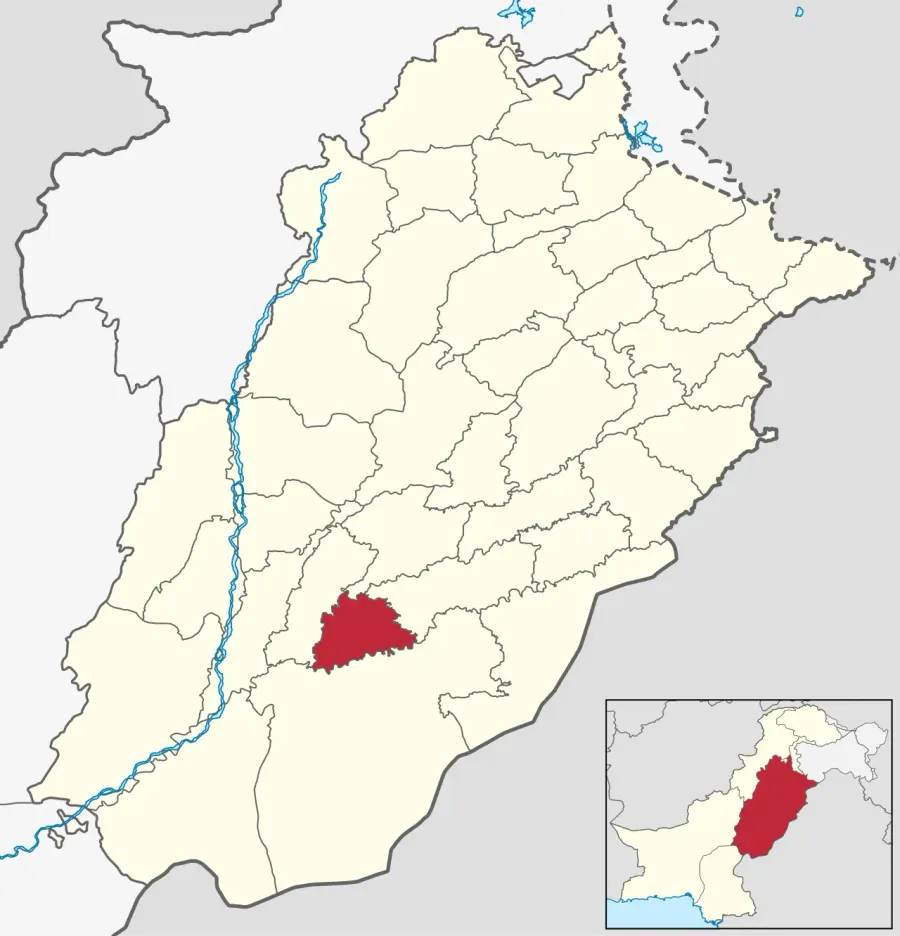La carte District de Lodhran