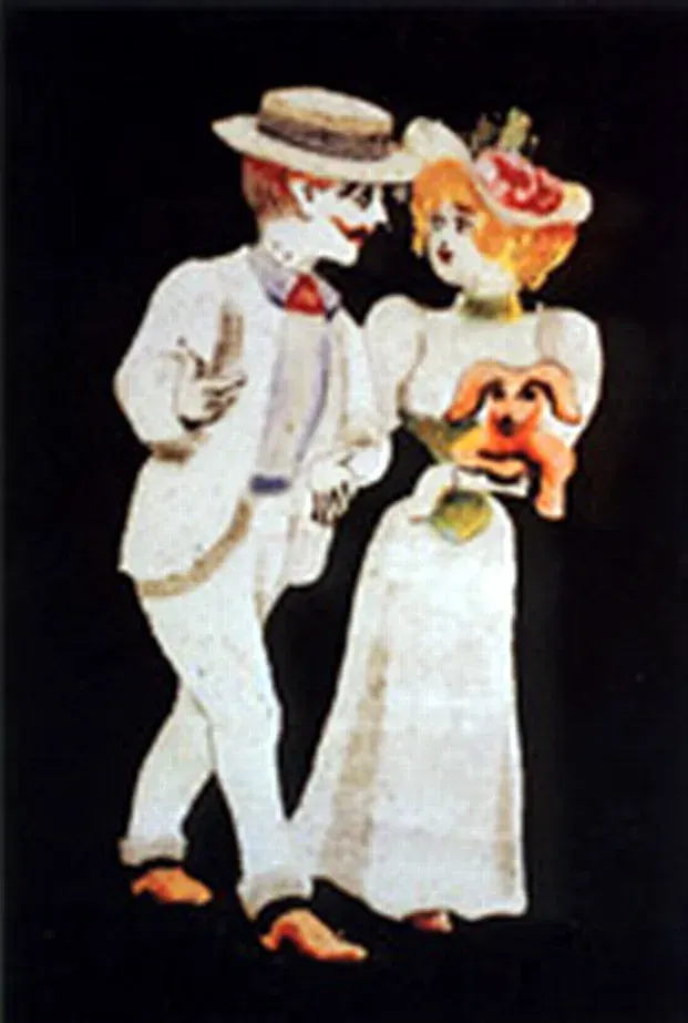 The Autour d'une cabine card