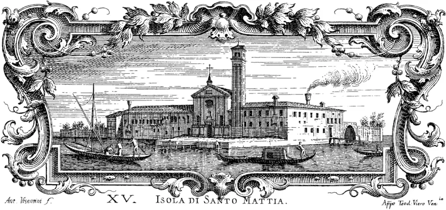 La carte Église San Mattia Apostolo de Murano