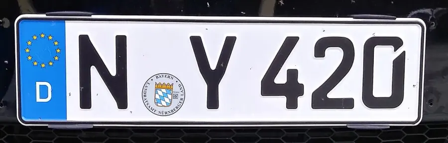 La carte Plaque d'immatriculation allemande