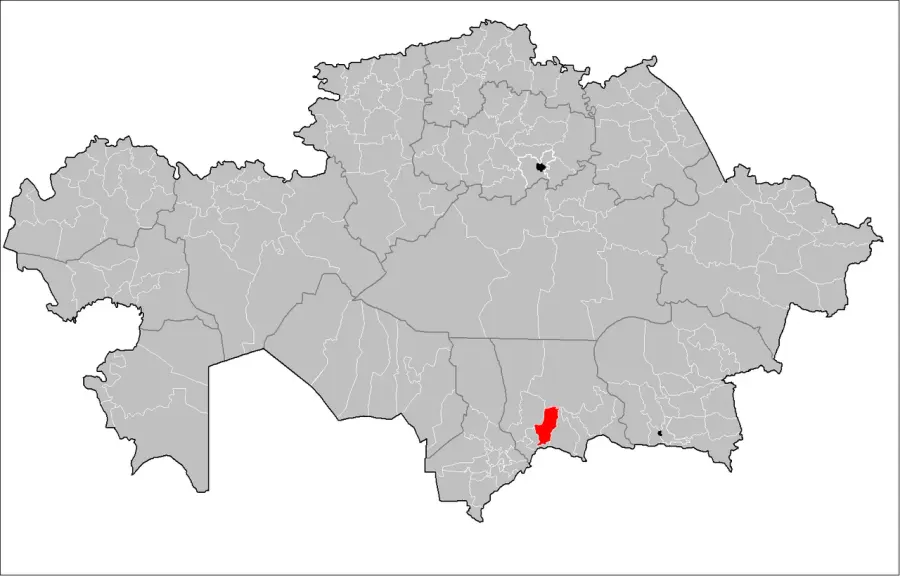 La carte District de Bayzak