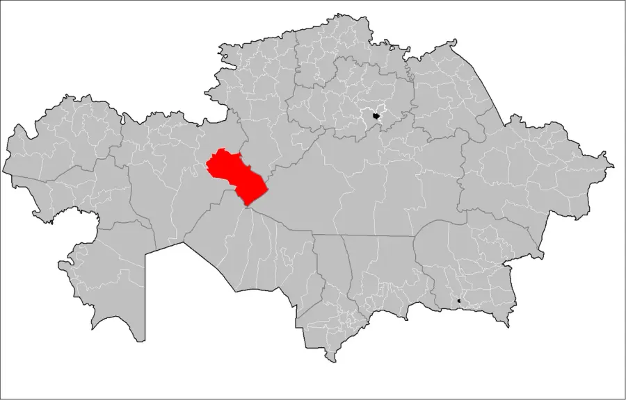 La carte District d'Yrgyz