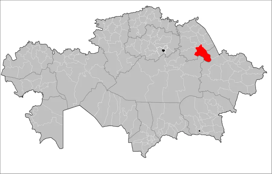The May District, Kazakhstan card