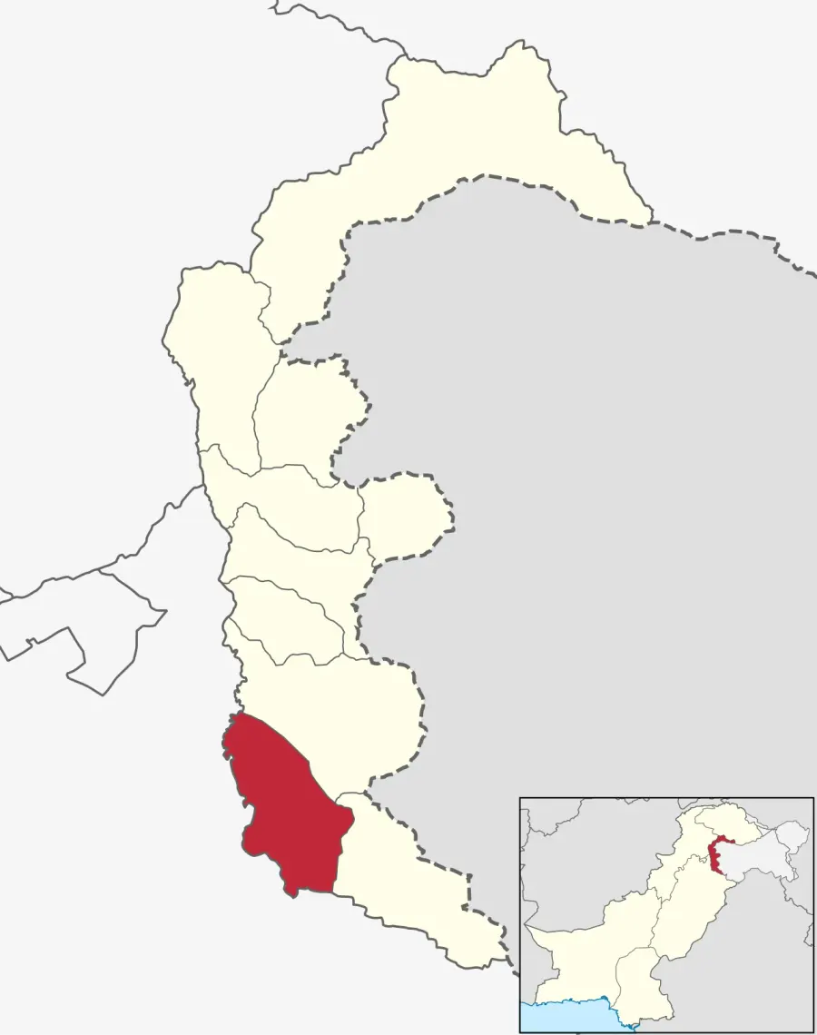 La carte District de Mirpur