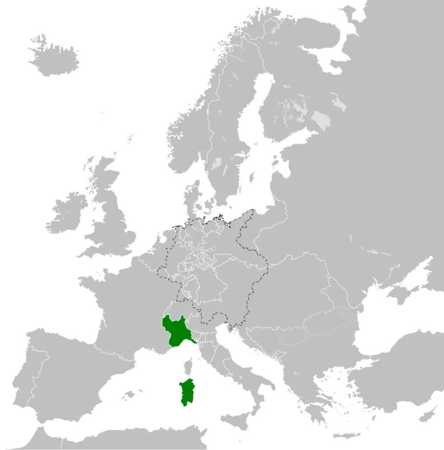 La carte Royaume de Sardaigne
