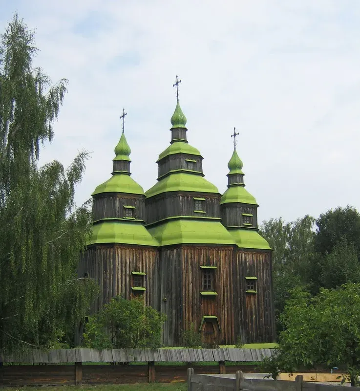 The Wooden churches in Ukraine card