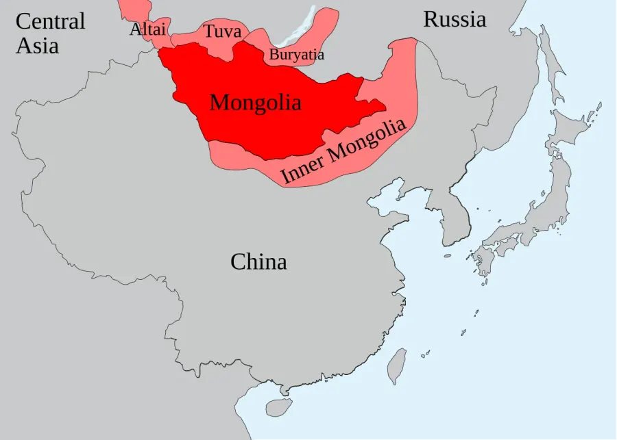 La carte Pan-mongolisme