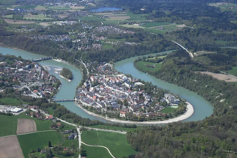 La carte Wasserburg am Inn