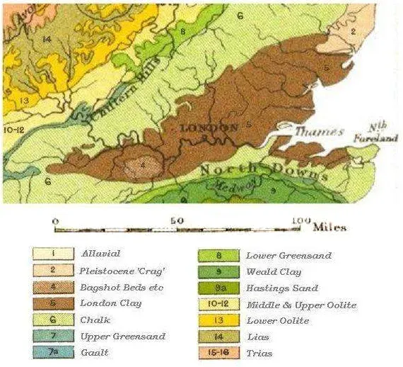 La carte Bassin de Londres