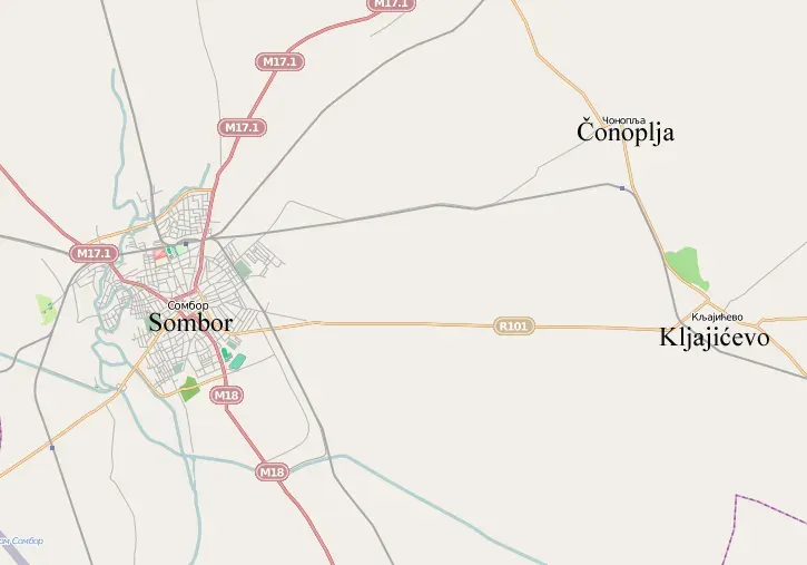 La carte Kljajićevo