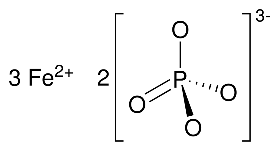 La carte Phosphate de fer(II)