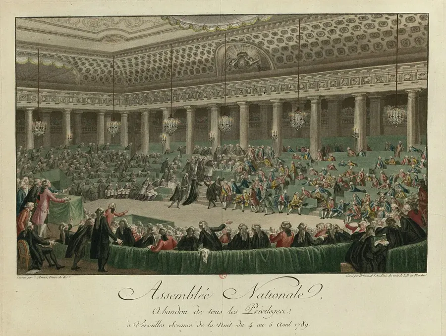 La carte Nuit du 4 août 1789