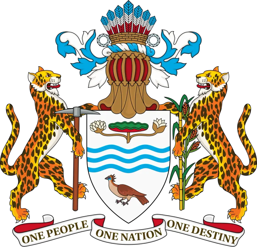 The Coat of arms of Guyana card