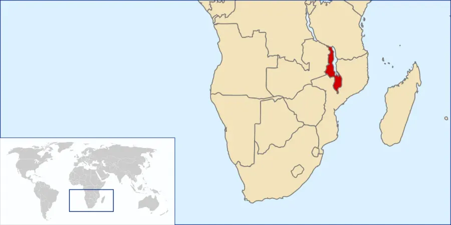 La carte Protectorat britannique d'Afrique centrale
