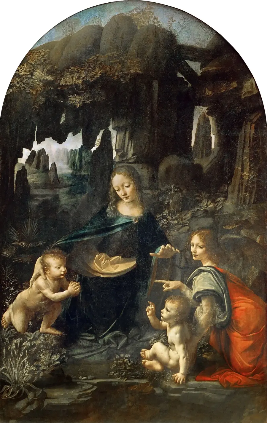 La carte La Vierge aux rochers