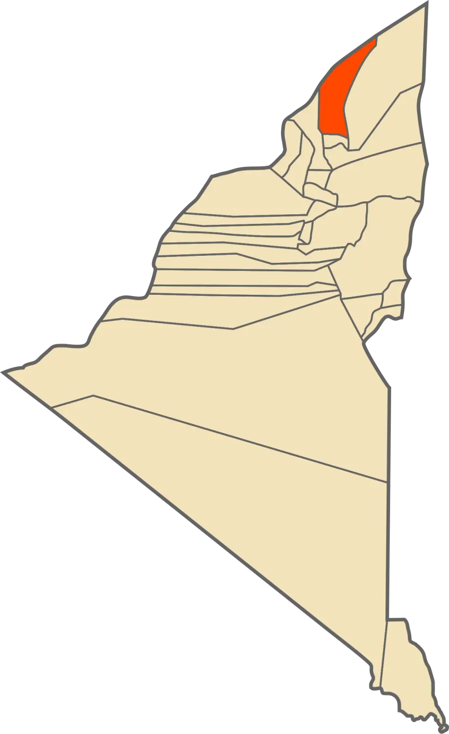La carte Ksar Kaddour